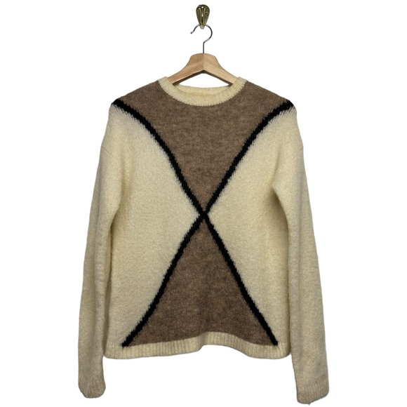 SEZANE Quentin Jumper Ecru Taupe Noir S - Picture 4 of 11